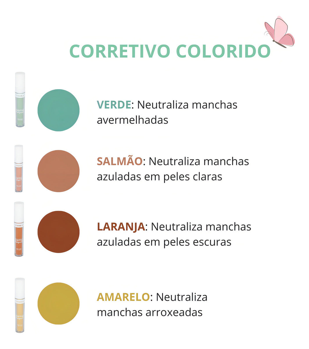 Corretivo Líquido Vizzela Camuflagem Salmão 5g