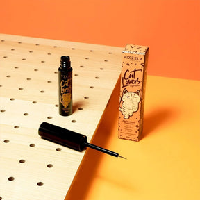 Delineador Liquido Maquiagem Olho Vizzela Cat Lovers Cor Marrom