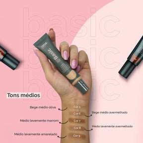 Base Líquida Efeito Hd Com Rosa Mosqueta Resistente A Água