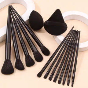 Pincel Maquiagem Kit 13 Peças Profissional Com Estojo