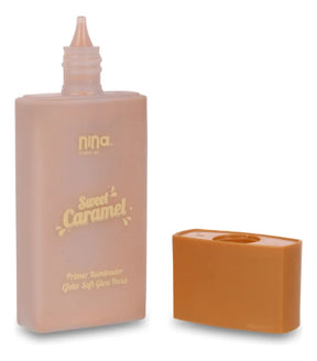 Primer Iluminador Facial Sweet Caramel Nina Makeup Cor Caramelo Bronzeado