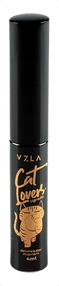 Delineador Liquido Maquiagem Olho Vizzela Cat Lovers Cor Marrom