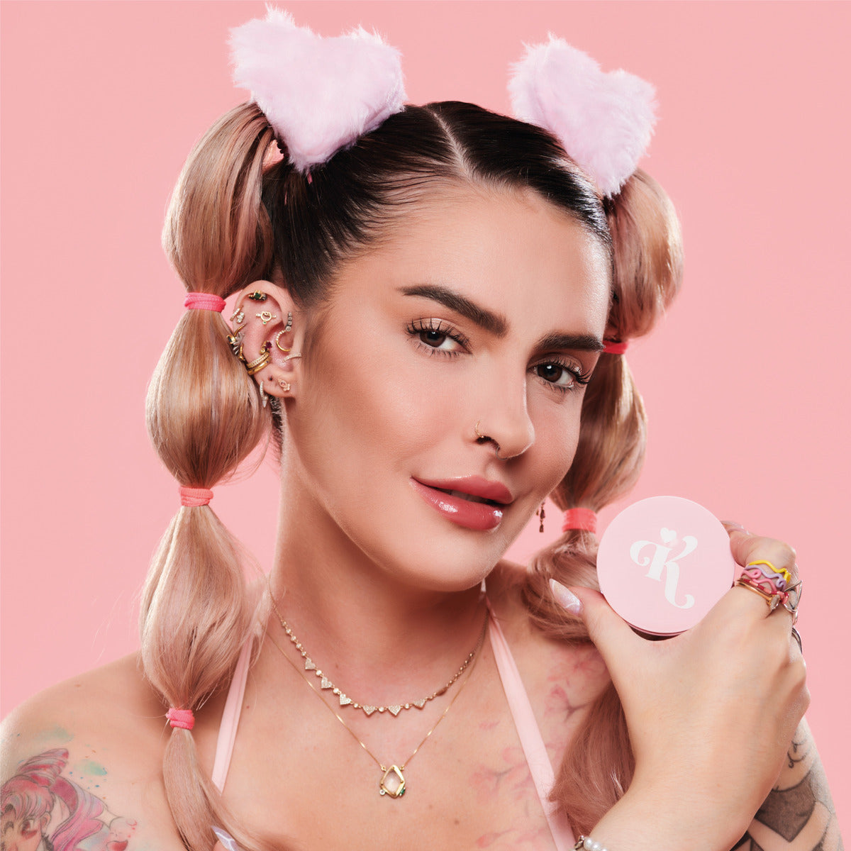 Pó Facial Karen Bachini Beauty Solto Rosa Pink Powder 12g
