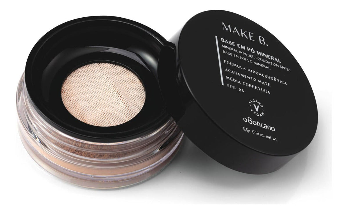 Base Em Pó Mineral Cor 20 Make B. 5,5g Tom Médio Boticário