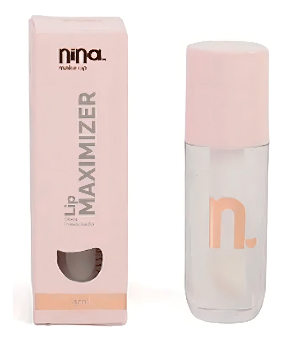 Lip Maximizer Gloss Preenchedor Volume- Nina Makeup Cor Nude Cor Clear