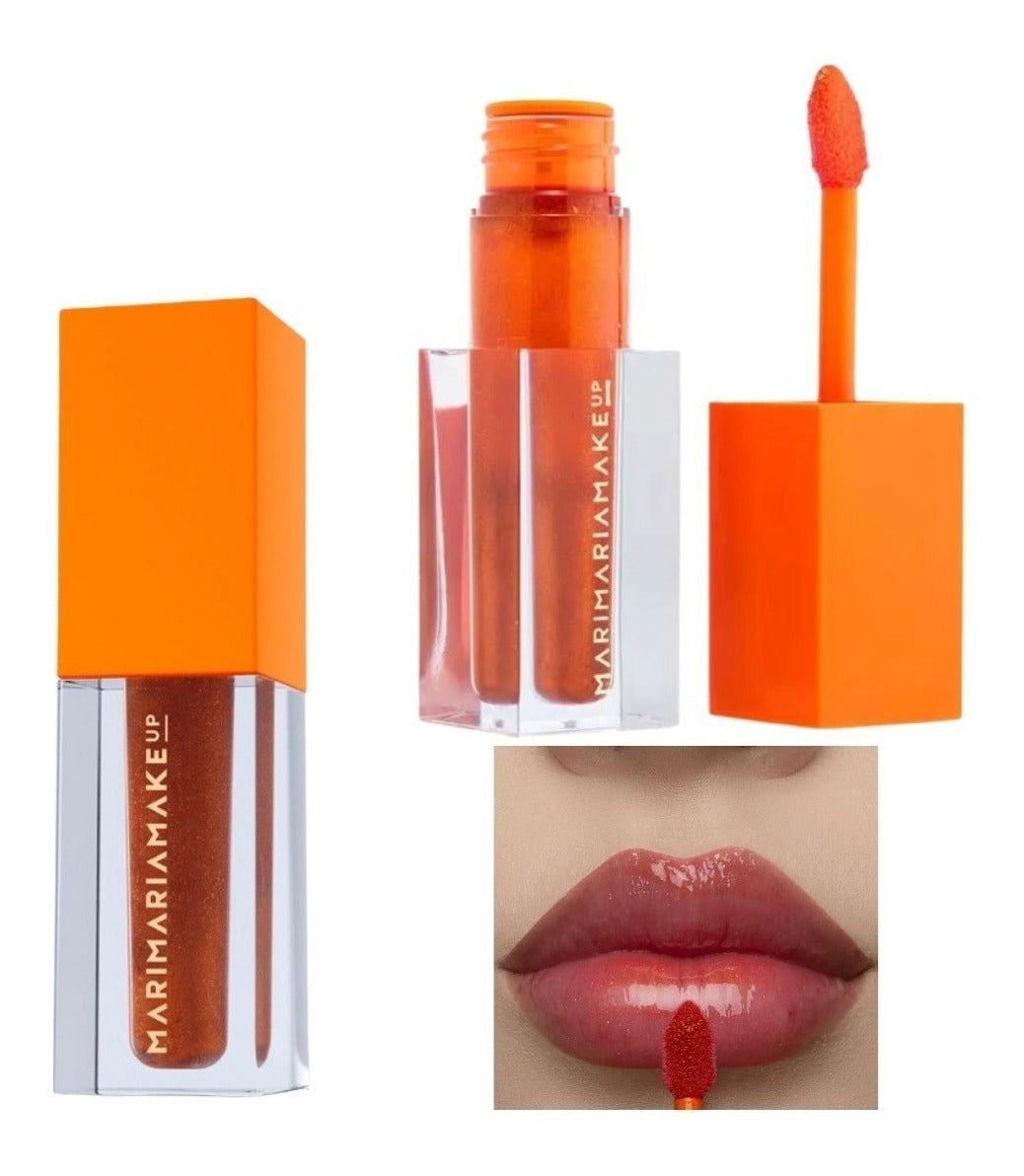 Fire Kiss Gloss Mari Maria Makeup Aumento Volume Dos Lábios Acabamento Brilhante Cor Bubble Glum