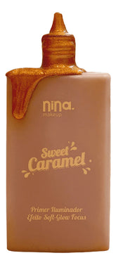 Primer Iluminador Facial Sweet Caramel Nina Makeup Cor Caramelo Bronzeado