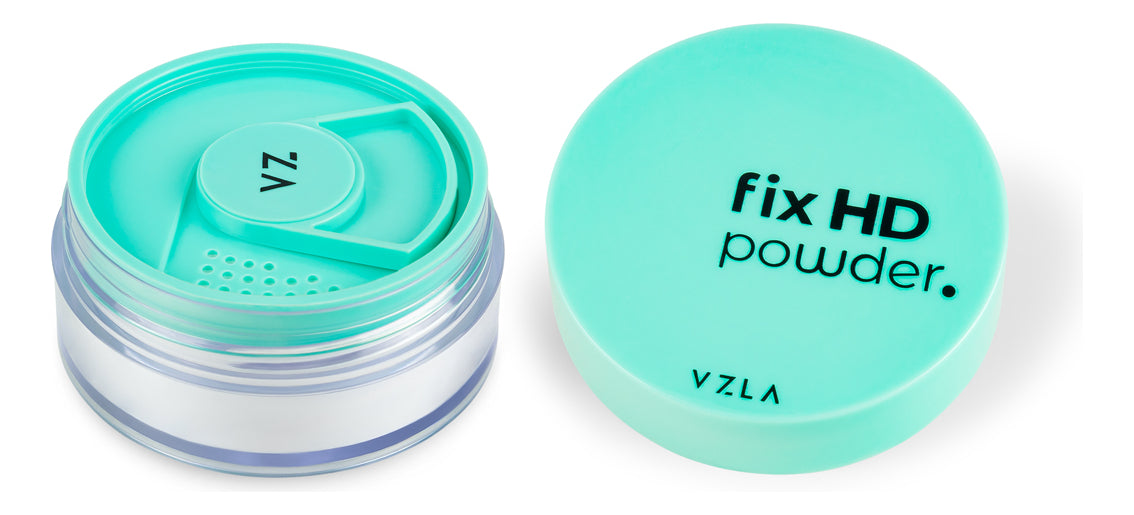 Base de maquiagem em pó solto Vizzela Pó que não transfere cor Fix hd powder Fix HD Powder - Pó Translúcido Vizzela tom translúcido - 15g