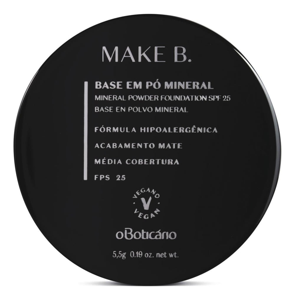 Base Em Pó Mineral Cor 20 Make B. 5,5g Tom Médio Boticário