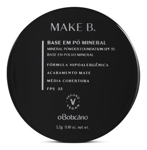 Base Em Pó Mineral Cor 20 Make B. 5,5g Tom Médio Boticário