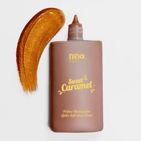 Primer Iluminador Facial Sweet Caramel Nina Makeup Cor Caramelo Bronzeado