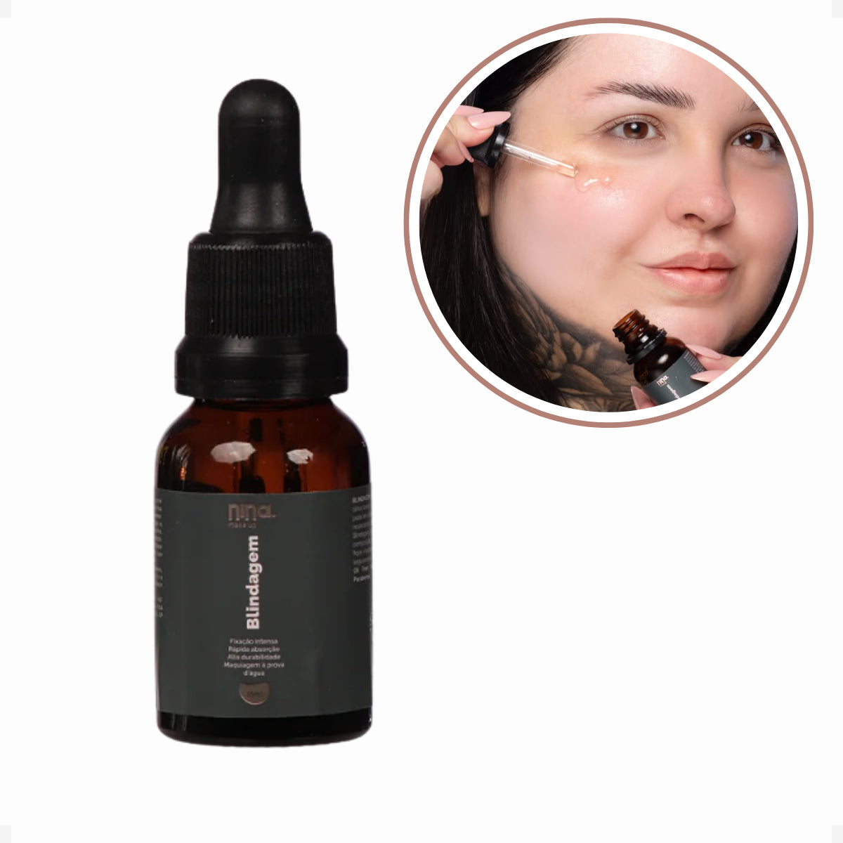Blindagem Maquiagem Nina Makeup À Prova Dágua Sérum 15ml