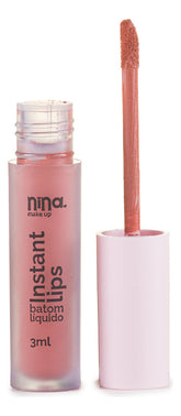 Batom Líquido Instant Lips - Nina Make Up Acabamento Cremoso Cor Essencia