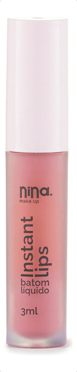 Batom Líquido Instant Lips - Nina Make Up Acabamento Cremoso Cor Essencia