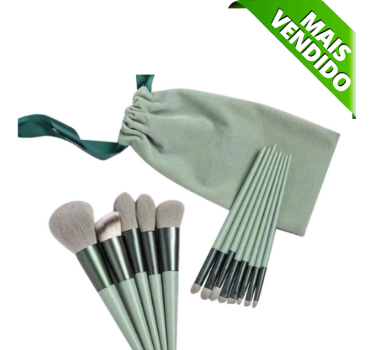 Pincel Maquiagem Kit 13 Peças Profissional Com Estojo