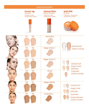 Base De Maquiagem E Corretivo Matte Mari Maria Makeup